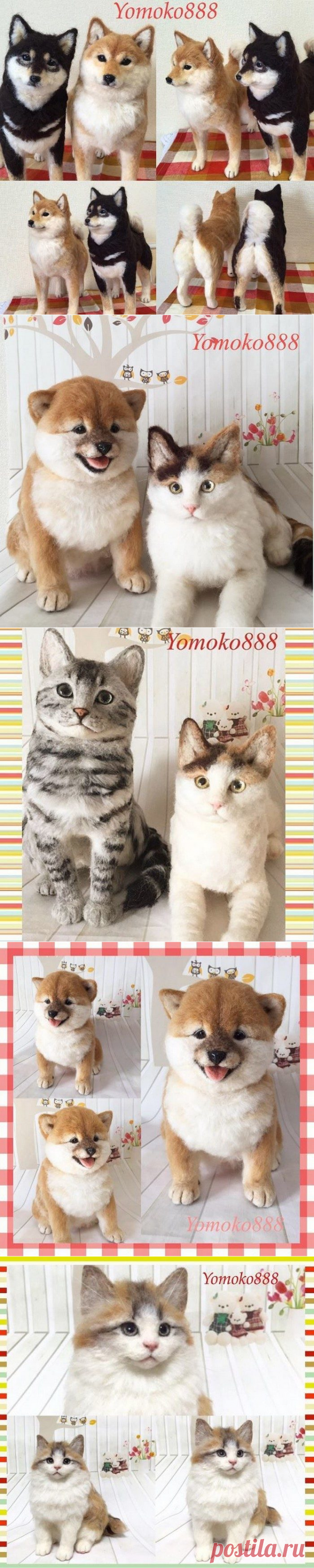 Собаки и кошки из валяной шерсти / Я - суперпупер
