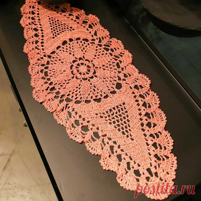 Абрикосовая салфетка крючком. Схемы – Paradosik Handmade - вязание для начинающих и профессионалов