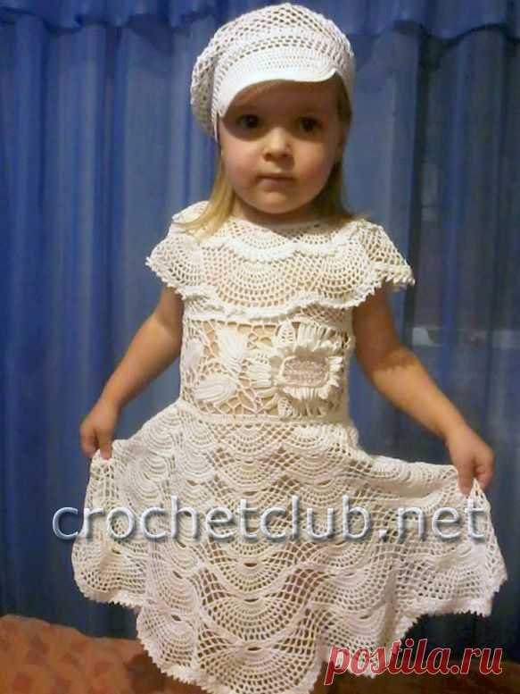 Костюм для девочки «Снежный» - Вязание Крючком. Блог Настика