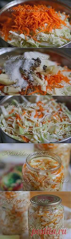 Маринованная капуста с яблоками и морковью на зиму