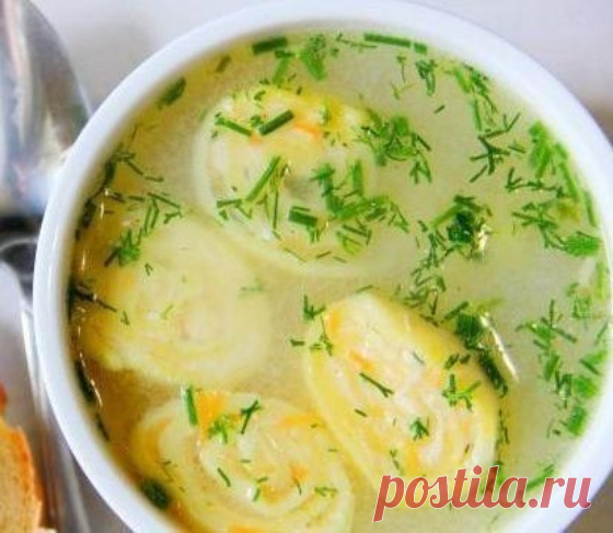 Куриный суп с сырными рулетиками - Кулинарный рецепт - Повар в доме