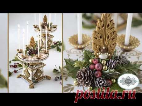 3-D Christmas Candelabra Cookie