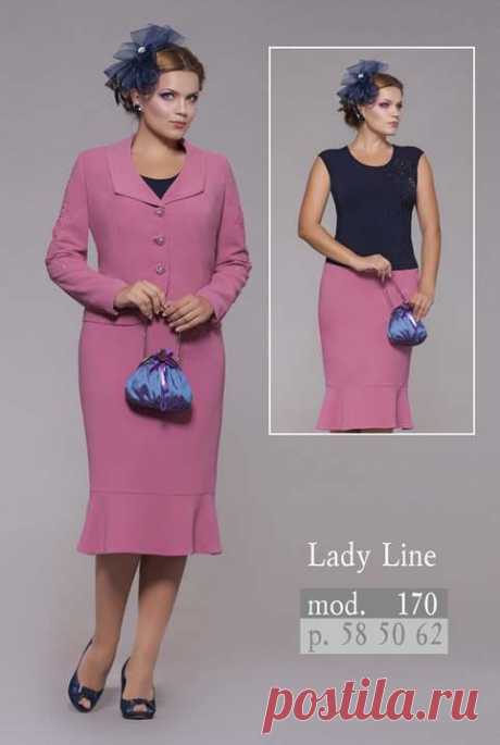Костюмы для полных девушек и женщин белорусской компании Lady Line. Осень-зима 2014-2015 (70 фото)