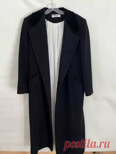 Vintage Forrani Of Forecaster Black Lined 100% Wool Full Length Coat Size 13/14 | eBay