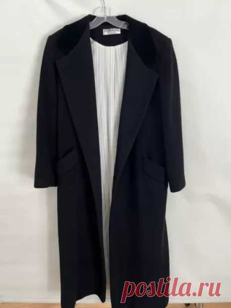 Vintage Forrani Of Forecaster Black Lined 100% Wool Full Length Coat Size 13/14 | eBay