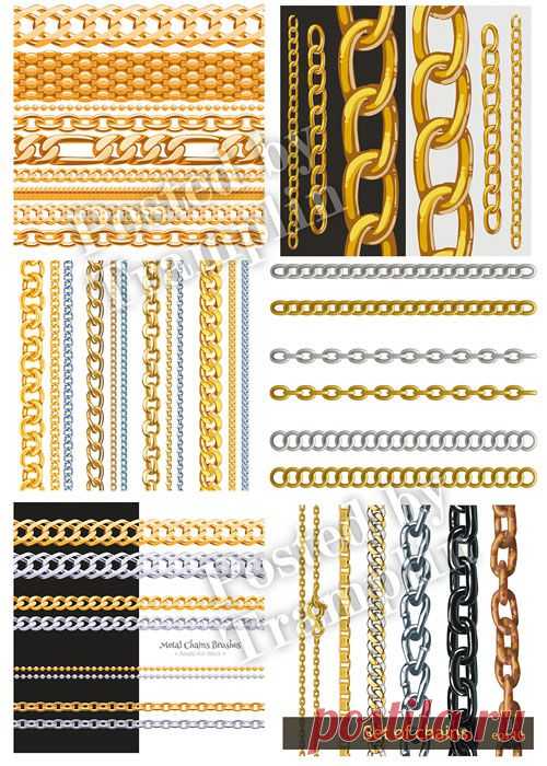 Цепи в векторе - Chains in a vector - Векторный клипарт - Все для Фотошоп - Рамки для фото бесплатно