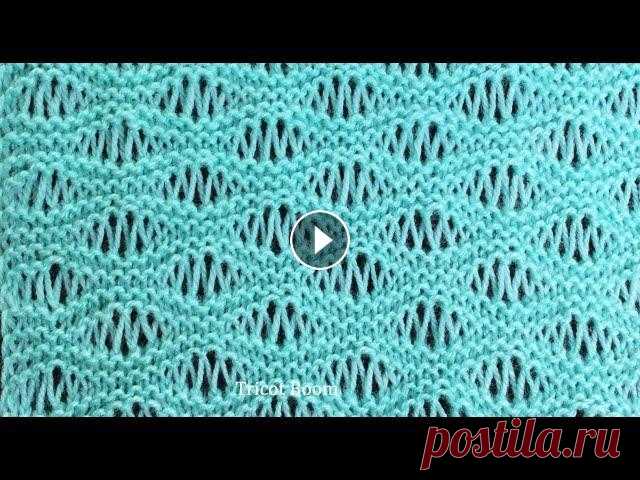 Волны / Вязание спицами / Easy Openwork Pattern for Summer Shawl, Top, Cardigan Красивый узор из накидов разной длины на фоне платочной вязки. Это ажурное полотно можно вязать двумя цветами, меняя нить на каждом последующем раппор...