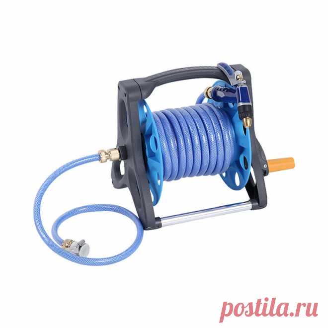 Portable hose reel cart water pipe storage rack garden hoses reel organizer for 20m water hose Sale - Banggood.com