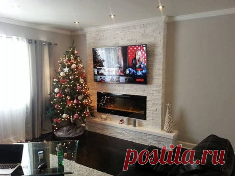 Необычная идея с электрокамином | Роскошь и уют