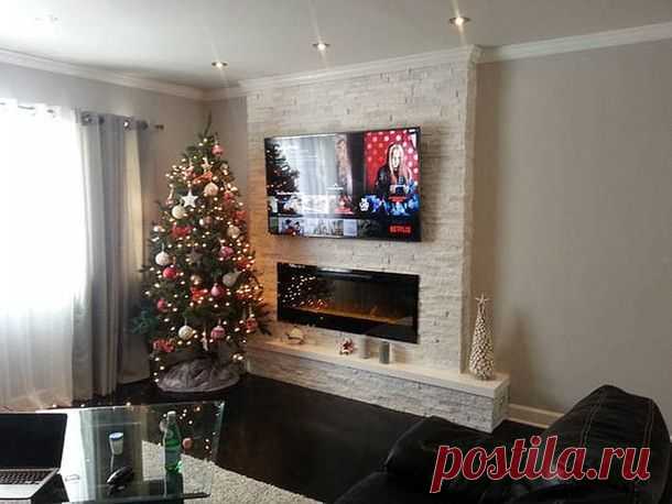 Необычная идея с электрокамином | Роскошь и уют