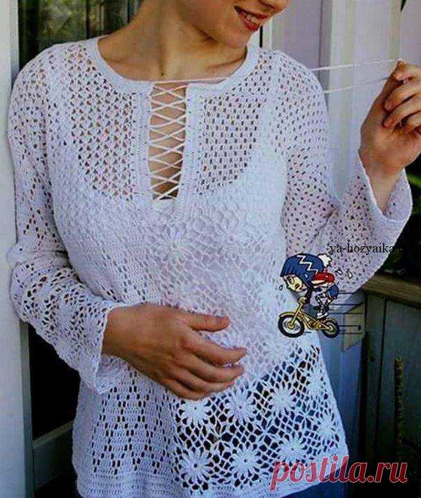 Модная туника со шнуровкой...