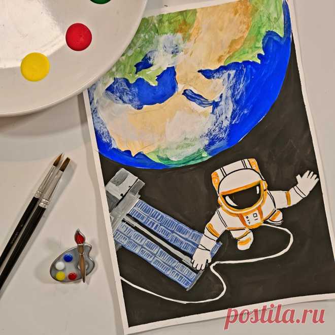 🎨Рисуем космонавта 🚀👨🏻‍🚀 | Рисование для детей от 3 до 103 | Яндекс Дзен