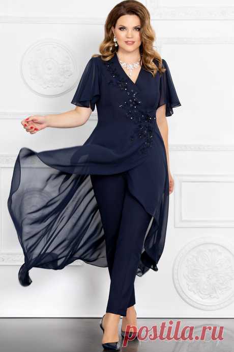 Комплект брючный Mira Fashion 4673 тёмно-синий