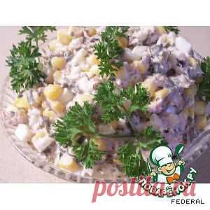 Салат с морской капустой и тунцом - кулинарный рецепт