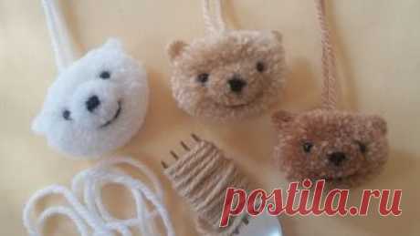 How to make Yarn PomPoms (Bears)
