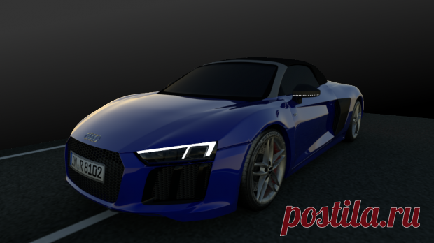 Audi R8 Spyder Free 3D Model - .obj .blend .fbx .mtl .stl - Free3D