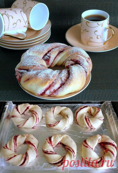 Воздушные клюквенные веночки