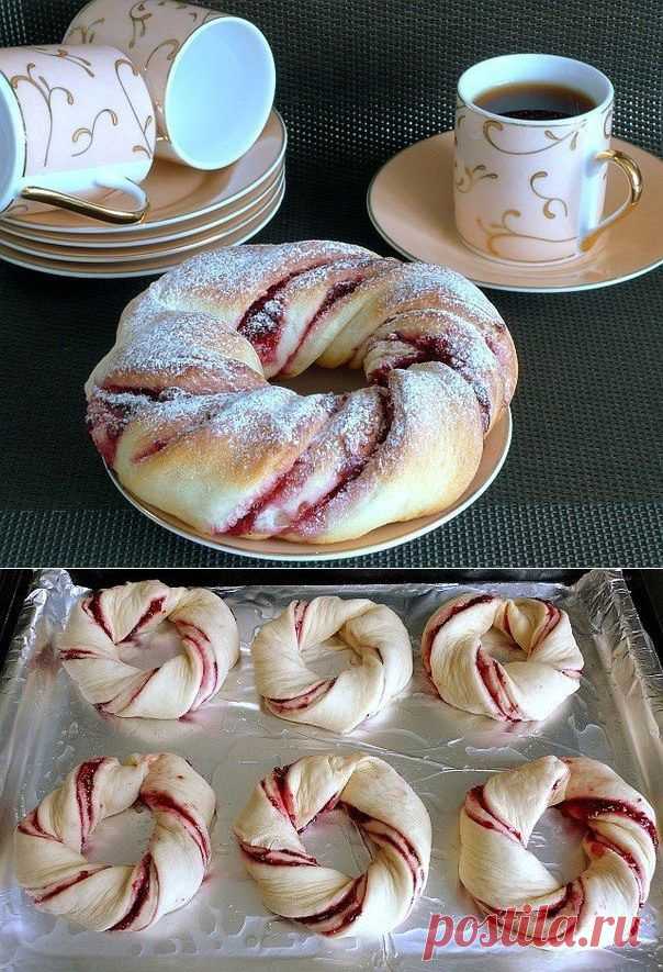 Воздушные клюквенные веночки