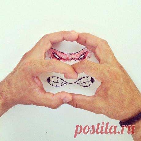 Точка, точка, запятая, вышла рожица...