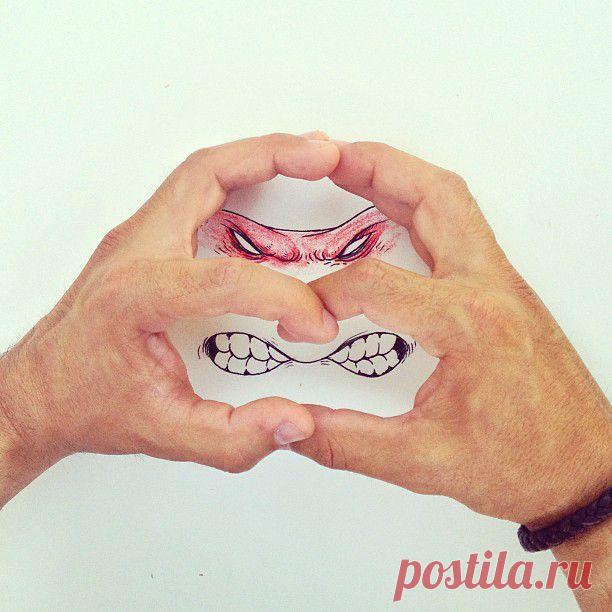 Точка, точка, запятая, вышла рожица...