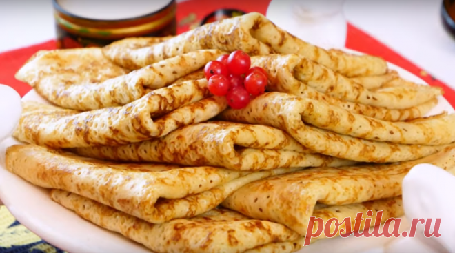 Ажурные блинчики на ряженке Эти блинчики готовятся на ряженке и без дрожжей. Получаются красивые, вкусные и невероятно ажурные. Они станут отличным блюдом на масленичную неделю, да и просто придутся вашим близким в...
