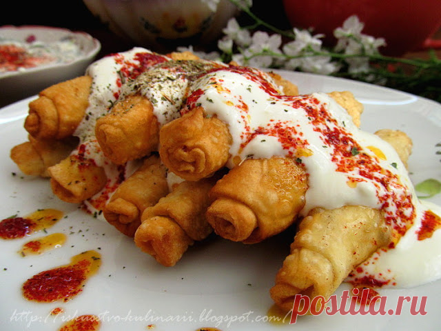 Paşa Mantısı - жареные турецкие манты (пельмени)