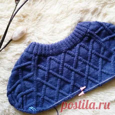 Горловина и узор-как совместить? Реглан сверху