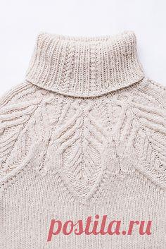 A top-down Quarry yoke patterned with large leaves makes a deeply satisfying knit and a cozy garment that will become a winter favorite. The cabled motif smoothly incorporates some of the yoke increases within the structure of the “veins,” so read the chart closely. Subtle details — unusual hem and cuff treatments combining rib and stockinette; tiny reversible cables carried up from the yoke design into the ribbed turtleneck at the center front — strike just the right notes. Tundra is designe...