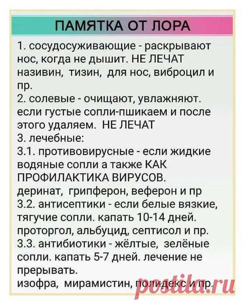 Очень полезно будет сохранить себе эту памятку от лора, особенно в такое время