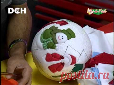 Esfera navideña con técnica PSA