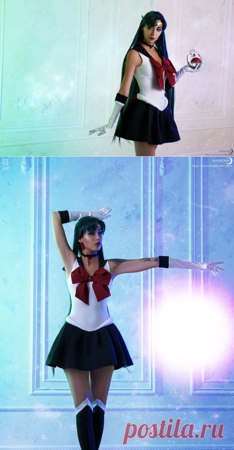 Очаровательная Лерочка Химера (Himera Cosplay) в образе Сейлор Плутон (Sailor Pluto) по мотивам «Сейлор Мун» (Sailor Moon)