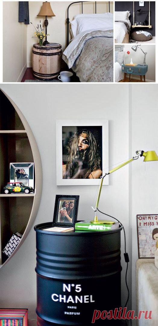 Необычная замена прикроватной тумбочке