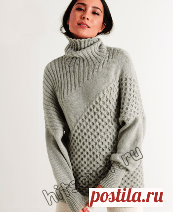 Как связать стильный женский свитер (Вязание спицами) – Журнал Вдохновение Рукодельницы