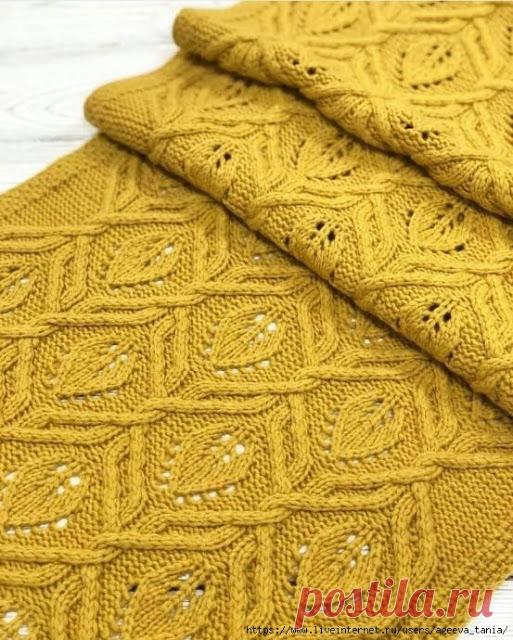 Шикарные узоры с растительным рисунком спицами
