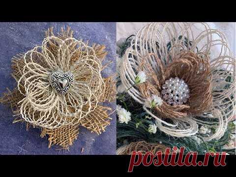 How To Make Burlap Fabric Flowers with Loops