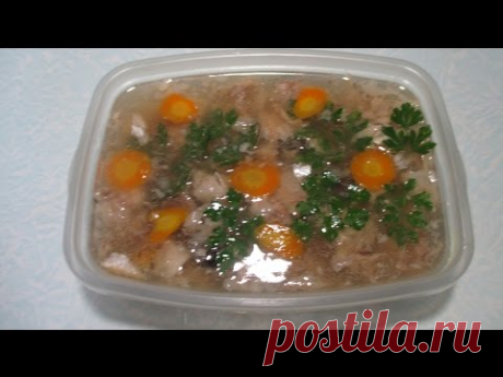 Рыбный холодец из толстолобика. Fish jellied carp.