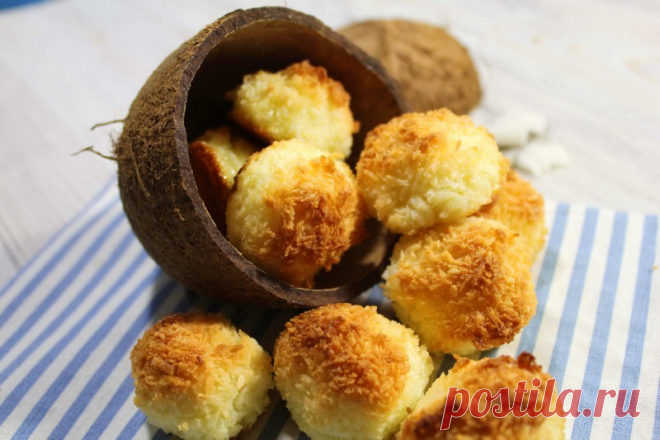 Кокосанка - очень вкусное печенье всего из трех ингредиентов! Домашнее печенье без муки за 20 минут! — Кулинарная книга - рецепты с фото