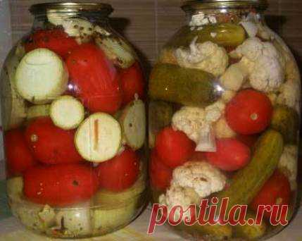 Заготовки на зиму: овощное ассорти