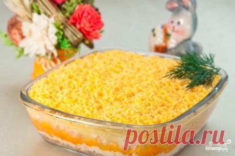 Салат "Мимоза" с плавленым сыром - пошаговый кулинарный рецепт на Повар.ру