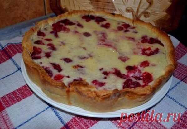Цветаевский пирог с малиной