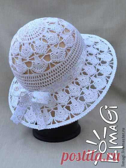 Шляпка "Перышки ангела" - описание - шляпка для девочки,шляпка вязаная