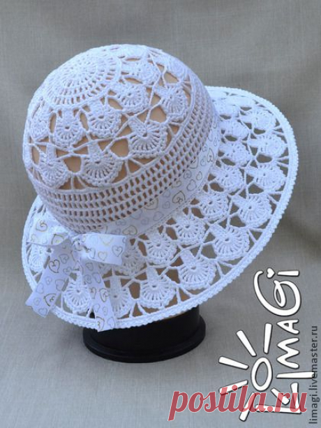 Шляпка &quot;Перышки ангела&quot; - описание - шляпка для девочки,шляпка вязаная
