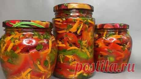 Такую банку с перцем по-корейски съедаем за раз! Ну очень вкусно!