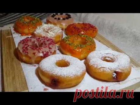 Пончики Донатс!   Простой рецепт нежнейших пончиков! - YouTube