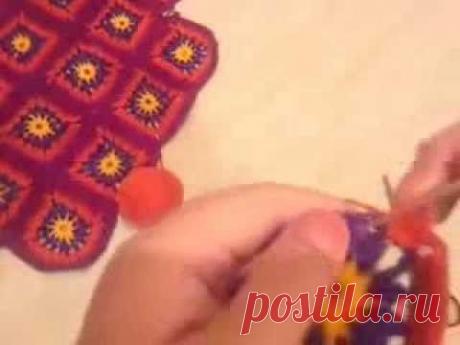 Вязание крючком накидка на стул. .