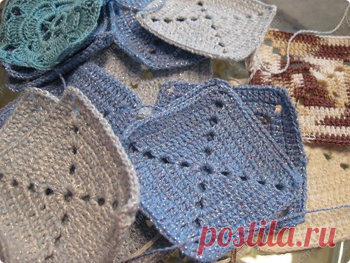 Вязание крючком - Квадратный мотив крючком » Поиск мастер классов, поделок своими руками и рукоделия на SearchMasterclass.Net