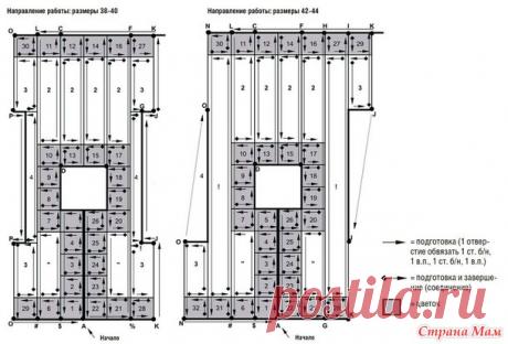 Черно-белый жилет из мотивов - Страна Мам