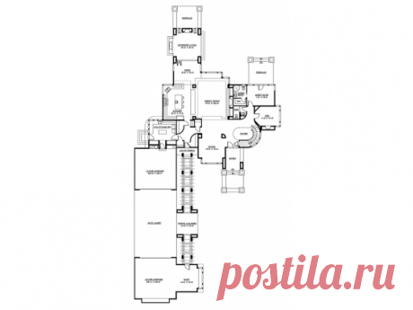 Prairie Style House Plan with 4750 Square Feet and 4 Bedrooms from Dream Home Source | House Plan Code DHSW077201
