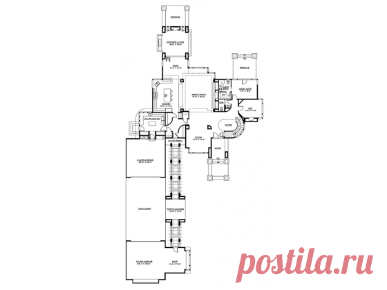 Prairie Style House Plan with 4750 Square Feet and 4 Bedrooms from Dream Home Source | House Plan Code DHSW077201