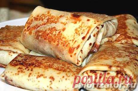 Блинчики с мясом - как приготовить, рецепт с фото по шагам, калорийность - www.calorizator.ru